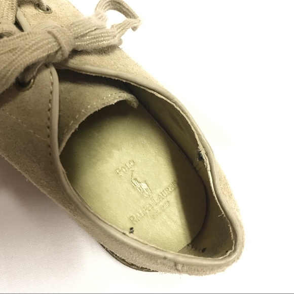 Polo Ralph Lauren Boys Suede Oxfords Size 1.5 - Picture 4 of 5